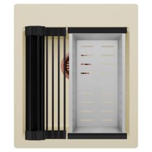 HD Infinity Beige 43 egymedencés gránit mosogatótálca szett, matt fekete csepegtetőráccsal és krómozott kosárral, soft bézs színben, szálcsiszolt réz leeresztő szifonnal