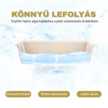 HD Infinity Beige 43 egymedencés gránit mosogatótálca, soft bézs színben, szálcsiszolt réz leeresztő szifonnal