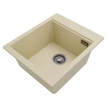 HD Infinity Beige 43 egymedencés gránit mosogatótálca, vágódeszkával, soft bézs színben