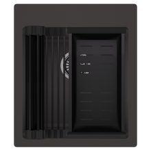 HD Infinity Antracit 43 egymedencés gránit mosogatótálca szett, matt fekete csepegtetőráccsal és kosárral, matt antracit színben, szálcsiszolt króm leeresztő szifonnal