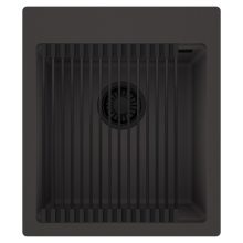 HD Infinity Antracit 43 egymedencés gránit mosogatótálca szett, matt fekete csepegtetőráccsal, matt antracit színben, matt fekete leeresztő szifonnal