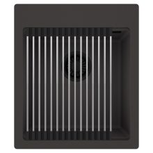 HD Infinity Antracit 43 egymedencés gránit mosogatótálca szett, acél csepegtetőráccsal, matt antracit színben, matt fekete leeresztő szifonnal