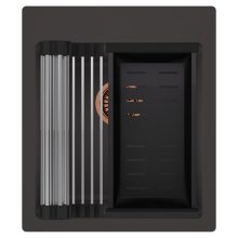 HD Infinity Antracit 43 egymedencés gránit mosogatótálca szett, acél csepegtetőráccsal és matt fekete kosárral, matt antracit színben, szálcsiszolt réz leeresztő szifonnal