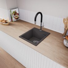 HD Infinity Antracit 43 egymedencés gránit mosogatótálca, matt antracit színben