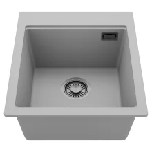 HD Infinity Grey 43 egymedencés gránit mosogatótálca, alpesi szürke színben
