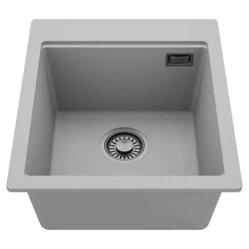 HD Infinity Grey 43 egymedencés gránit mosogatótálca, alpesi szürke színben