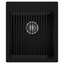 HD Infinity Black 43 egymedencés gránit mosogatótálca szett, matt fekete csepegtetőráccsal, matt fekete színben