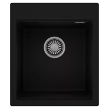 HD Infinity Black 43 egymedencés gránit mosogatótálca, matt fekete színben