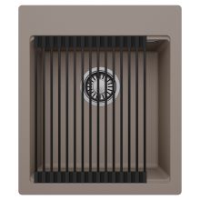 HD Infinity Tortora 43 egymedencés gránit mosogatótálca szett, matt fekete csepegtetőráccsal, tortora színben