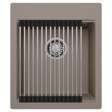 HD Infinity Tortora 43 egymedencés gránit mosogatótálca szett, acél csepegtetőráccsal, tortora színben