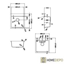 HD Infinity White 48 egymedencés gránit mosogatótálca szett, vágódeszkával, matt fekete csepegtetőráccsal, tört fehér színben, matt fekete leeresztő szifonnal