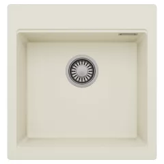   HD Infinity White 48 egymedencés gránit mosogatótálca, tört fehér színben