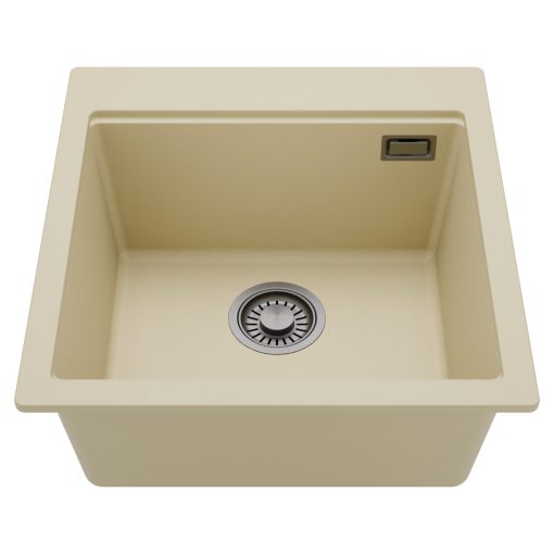 HD Infinity Beige 48 egymedencés gránit mosogatótálca, soft bézs színben