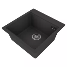 HD Infinity Antracit 48 egymedencés gránit mosogatótálca, vágódeszkával, matt antracit színben