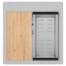 HD Infinity Grey 48 egymedencés gránit mosogatótálca szett, vágódeszkával, acél csepegtetőkosárral, alpesi szürke színben