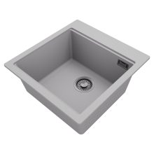 HD Infinity Grey 48 egymedencés gránit mosogatótálca, alpesi szürke színben