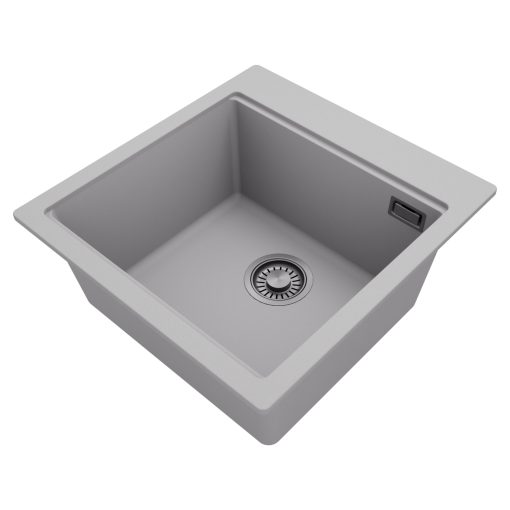 HD Infinity Grey 48 egymedencés gránit mosogatótálca, alpesi szürke színben