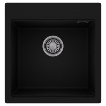 HD Infinity Black 48 egymedencés gránit mosogatótálca, matt fekete színben