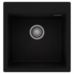   HD Infinity Black 48 egymedencés gránit mosogatótálca, matt fekete színben