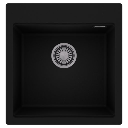 HD Infinity Black 48 egymedencés gránit mosogatótálca, matt fekete színben