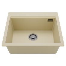 HD Infinity Beige 58 egymedencés gránit mosogatótálca, soft bézs színben