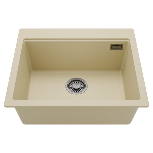 HD Infinity Beige 58 egymedencés gránit mosogatótálca, soft bézs színben