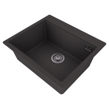 HD Infinity Antracit 58 egymedencés gránit mosogatótálca, vágódeszkával, matt antracit színben