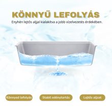 HD Infinity Grey 58 egymedencés gránit mosogatótálca, alpesi szürke színben, szálcsiszolt króm leeresztő szifonnal