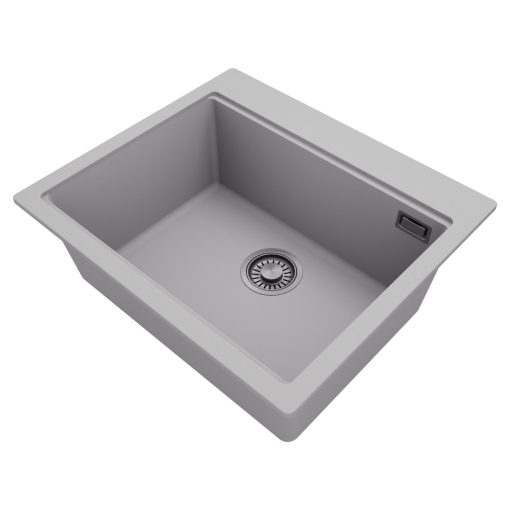 HD Infinity Grey 58 egymedencés gránit mosogatótálca, vágódeszkával, alpesi szürke színben