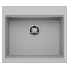   HD Infinity Grey 58 egymedencés gránit mosogatótálca, alpesi szürke színben