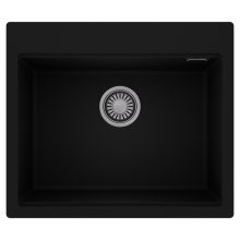 HD Infinity Black 58 egymedencés gránit mosogatótálca, matt fekete színben