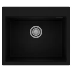   HD Infinity Black 58 egymedencés gránit mosogatótálca, matt fekete színben