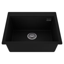 HD Infinity Black 58 egymedencés gránit mosogatótálca, matt fekete színben