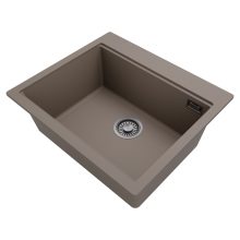 HD Infinity Tortora 58 egymedencés gránit mosogatótálca, vágódeszkával, tortora színben