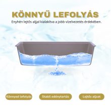 HD Infinity Tortora 58 egymedencés gránit mosogatótálca, tortora színben