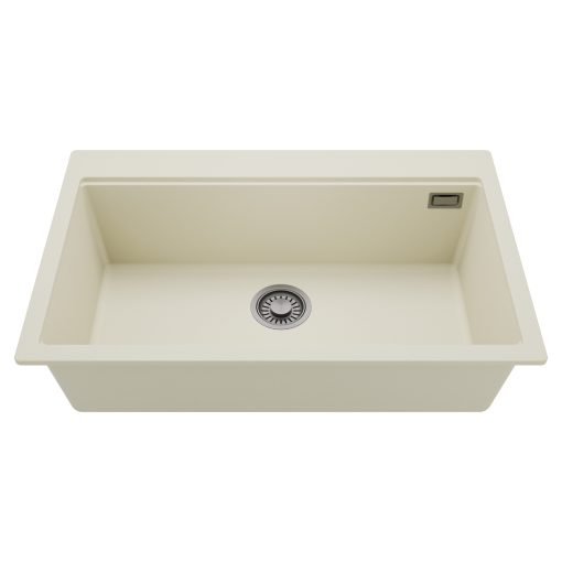 HD Infinity White 78 egymedencés gránit mosogatótálca, tört fehér színben