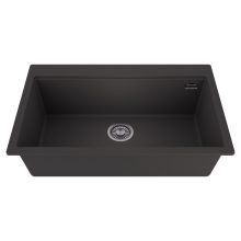 HD Infinity Antracit 78 egymedencés gránit mosogatótálca, matt antracit színben, szálcsiszolt króm leeresztő szifonnal