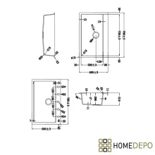 HD Infinity Antracit 78 egymedencés gránit mosogatótálca, vágódeszkával, matt antracit színben