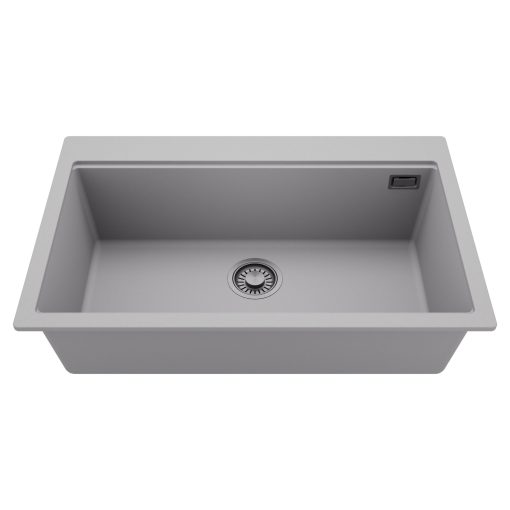 HD Infinity Grey 78 egymedencés gránit mosogatótálca, alpesi szürke színben