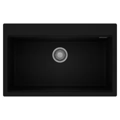   HD Infinity Black 78 egymedencés gránit mosogatótálca, matt fekete színben