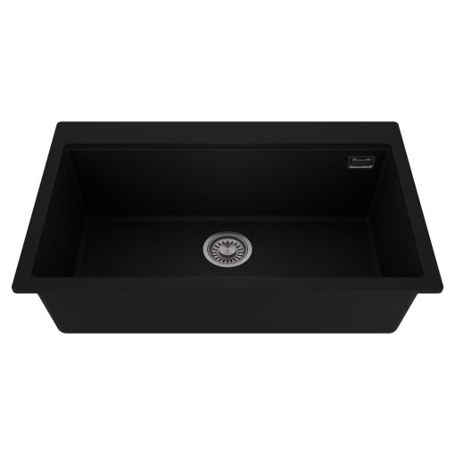 HD Infinity Black 78 egymedencés gránit mosogatótálca, matt fekete színben