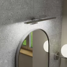 HD Kylie Chrome 45x76 cm széles fürdőszobai ovális fali tükör, krómozott alumínium kerettel és LED lámpával