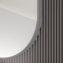 HD Kylie Chrome 45/60 cm széles fürdőszobai ovális fali tükör, krómozott alumínium kerettel