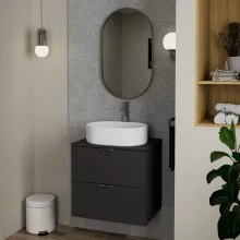 HD Kylie Chrome 45x76 cm széles fürdőszobai ovális fali tükör, krómozott alumínium kerettel