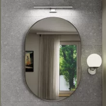 HD Kylie Chrome 60x90 cm széles fürdőszobai ovális fali tükör, krómozott alumínium kerettel és LED lámpával