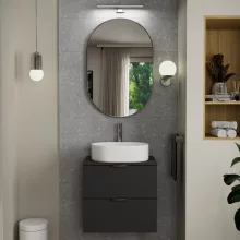 HD Kylie Chrome 60x90 cm széles fürdőszobai ovális fali tükör, krómozott alumínium kerettel és LED lámpával