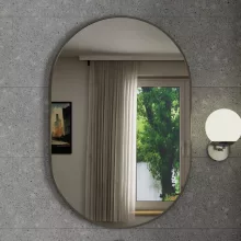 HD Kylie Chrome 60x90 cm széles fürdőszobai ovális fali tükör, krómozott alumínium kerettel