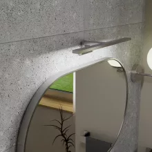 HD Kylie Chrome 76x45 cm széles fürdőszobai ovális fali tükör, krómozott alumínium kerettel és LED lámpával