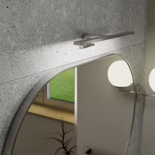 HD Kylie Chrome 90x60 cm széles fürdőszobai ovális fali tükör, krómozott alumínium kerettel és LED lámpával