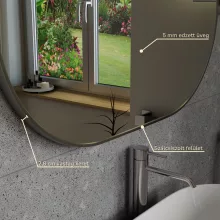 HD Kylie Chrome 90x60 cm széles fürdőszobai ovális fali tükör, krómozott alumínium kerettel és LED lámpával